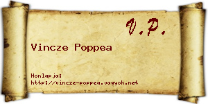 Vincze Poppea névjegykártya